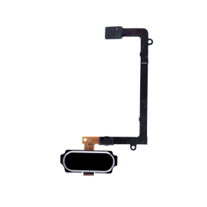 Home Button With Flex Compatible for Samsung Galaxy S6 Edge - Black